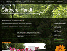 Tablet Screenshot of gaertnerei-handt.de